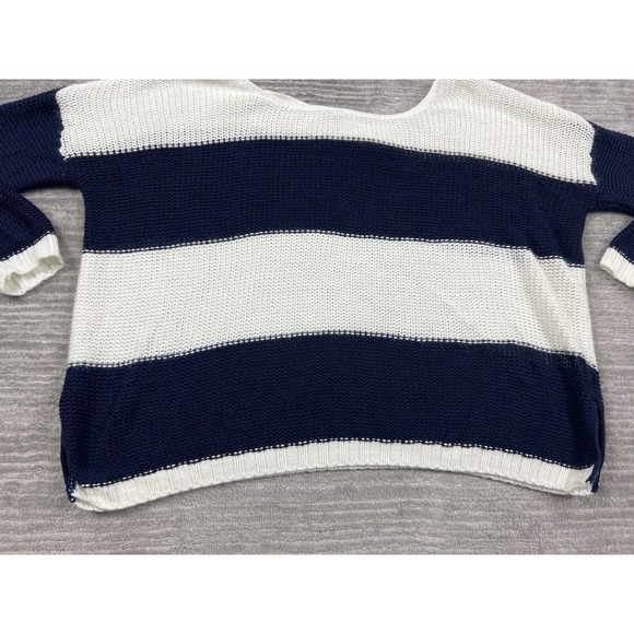 Charlotte Russe‎ Sweater Womens Large Striped Long Sleeve Acrylic - Picture 9 of 11